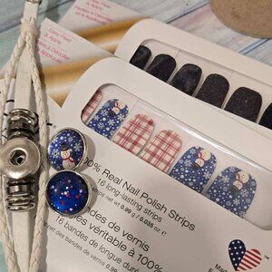 Color Street Press On Winter Nail Design- Snowman